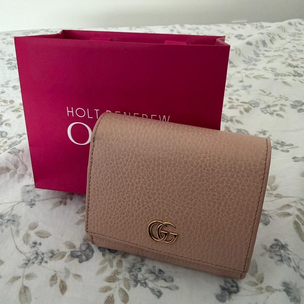 Authentic Gucci GG Marmont Blush Pink Leather Compact Wallet - Picture 17 of 17